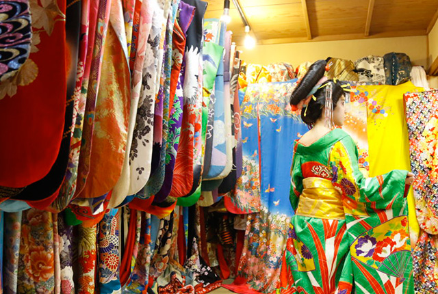 花魁体験の着物